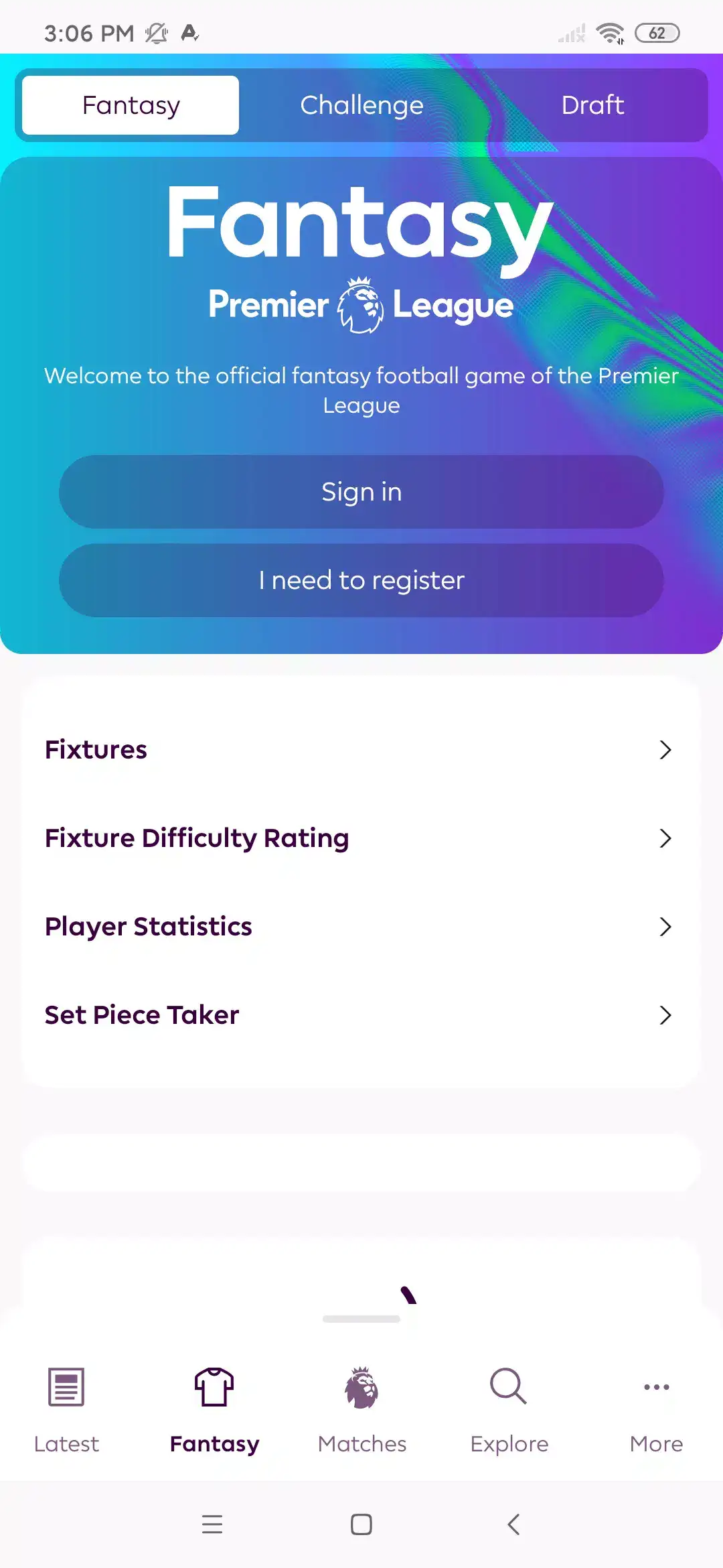 تحميل تطبيق فانتازي الدوري الإنجليزي الممتاز للاندرويد APK اخر اصدار